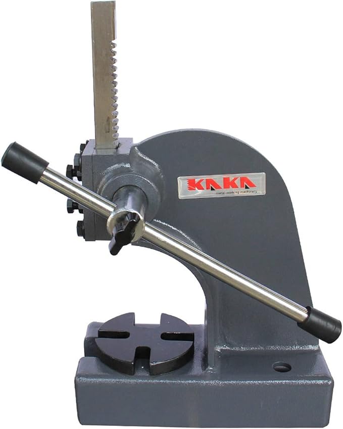 KAKA INDUSTRIAL Arbor Press, 1-Ton Capacity Manual Arbor Press, Heavy-Duty Steel Body, 4-Inch Height, Portable Hand Press for Bearing, Riveting, and Metalworking AP-1