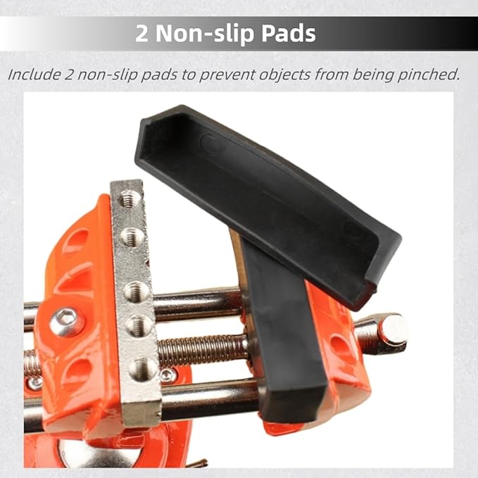 SYLPHID Bench Vise 3 Inch Heavy Duty, 360째 Swivel Base & Clamp-On Workbench Vise, Cast Steel Multi-Purpose Table Vice for Woodworking, Metalworking, Drilling, Sawing, DIY Projects