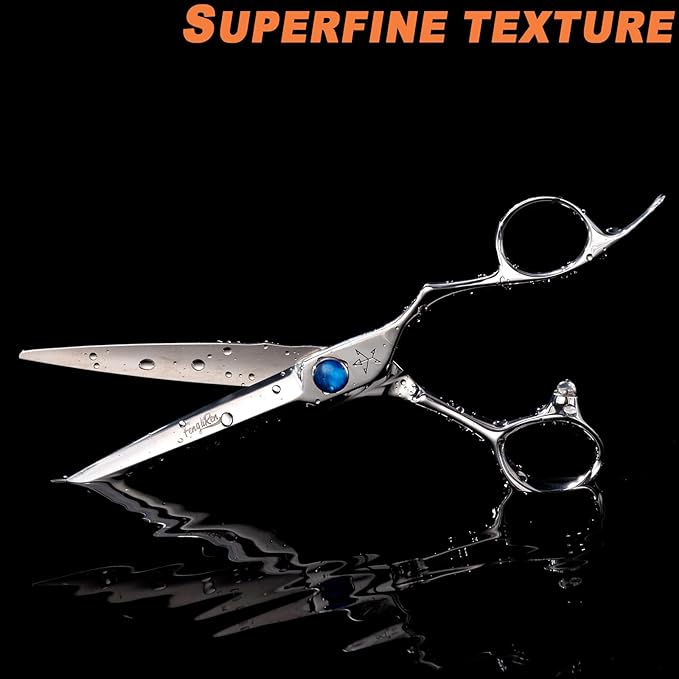 High-end Professional Extremely Very Sharp Barber Hair Cutting Scissors Hairdresser Shears For Hair 6.6 Inch Haircut Scissor Made Of Dynamic Stainless Steel For Hairdressing Salon Home Use