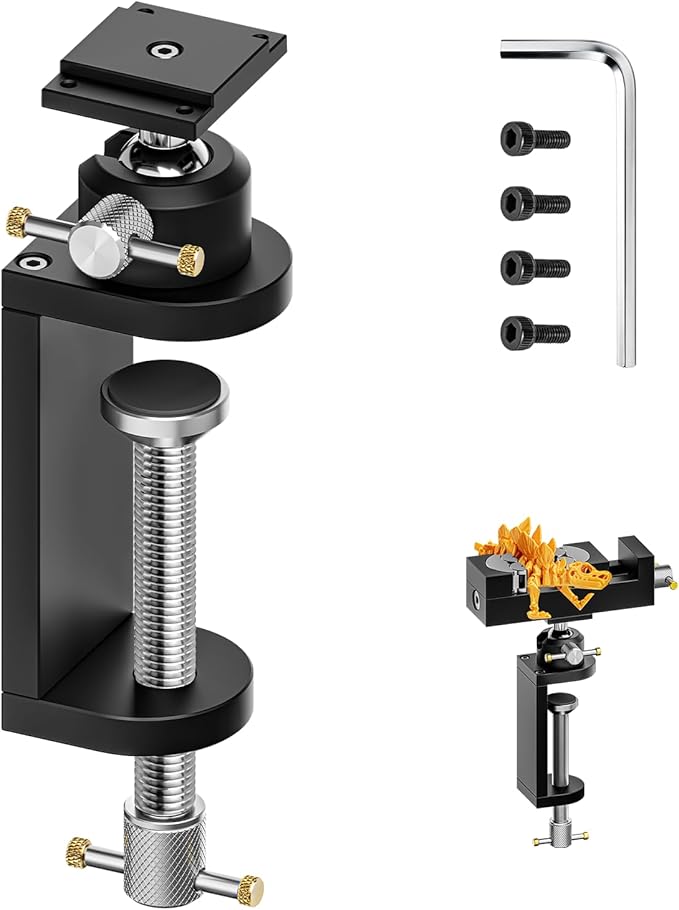 WhiteRhino Mount Vise and Grinder,360° Rotating Bench Grinder Stand,Heavy-Duty Vise Floor Pedestal with 1.9" x 1.5"Mounting Plate ,Compatible with Most Mini Vise Clamp,Grinders,Drill Press,etc