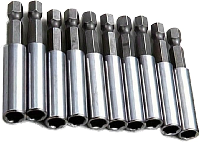 Precision 10 pcs Magnetic Bit Holders Set - Professional Screwdriver Bits 1/4" with Strong Magnet for Secure Grip
