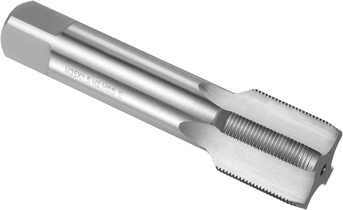 uxcell Hand Plug Tap M35 x 1.5 H2 Metric Thread Plug Style Taps Straight Flute Screw Tapping Threading Tool High Speed Steel HSS6542
