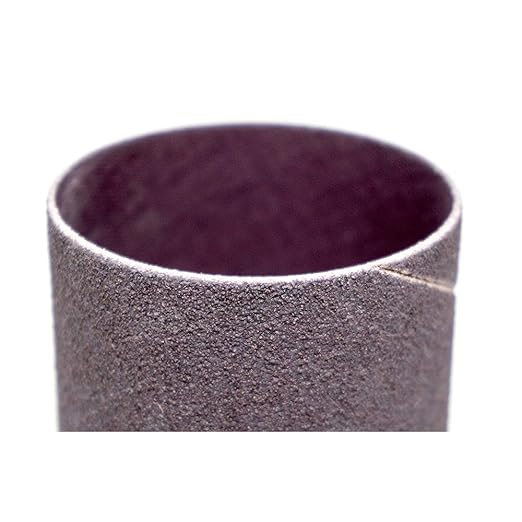 Benchmark Abrasives 1.5" x 1.5" Aluminum Oxide Abrasive Spiral Bands for Rotary Tools, Drum Sleeves for Sanding Deburring Blending Polishing on Metals Plastic Wood Rubber (10 Pack) - 36 Grit