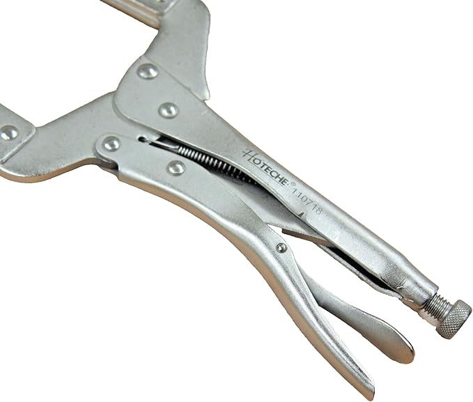 2-Pack 18 Inch Locking C Clamp Pliers with Swivel Jaw Pads, Max Jaw Opening 8-1/4", Drop-Forged Steel Vice Welding Clamps for Metalworking, Woodworking, Automotive