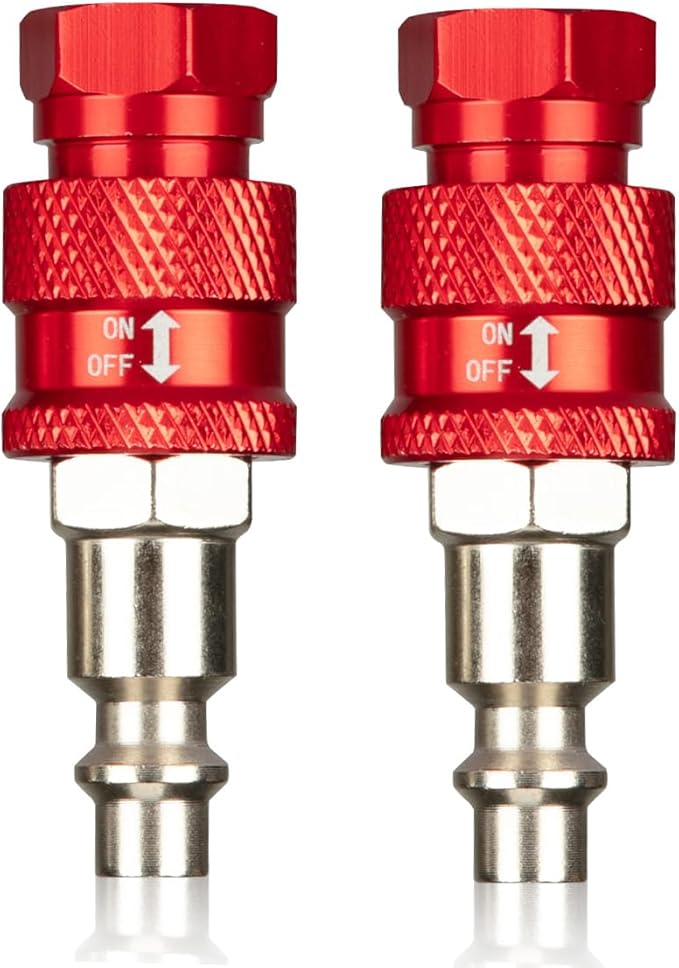 1/4" Female NPT I/M style industrial safety plug; Safety valve to reduce air pressure before disconnect coupler & plug, Eliminate any possible damges or injuries