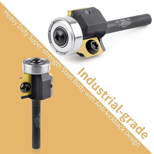 1/8" Radius Insert Roundover Router Bit 1/4" Shank, Replaceable Carbide Insert Edge Forming Roundover Bit Bead Rounding Over Edging Bit