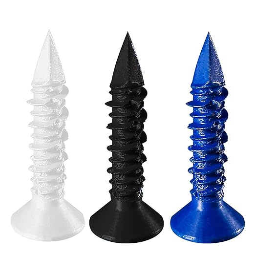 Wensilon(105 PCS) 3/16" Concrete Screw Anchor Kit Blue/Black/White Flat Head for Anchoring to Masonry, Block or Brick Stucco