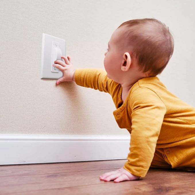 Wall Switch Guard, ILIVABLE Childproof Light Switch Plate Covers Protects Your Lights or Circuits from being Accidentally Turned On or Off by Children and Adults (White, 8 Pack)
