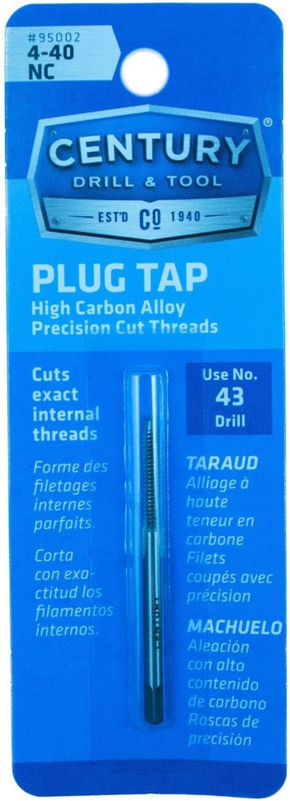 Century Drill & Tool 95002 Machine Screw Tap, 4-40NC