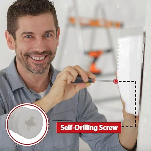 20Pcs Self Drilling Drywall Anchors and Screws kit #8 x 1-1/4?? Superb Wall Anchors for Drywall, Holds Upto 75lbs ??No Drill Hole Required with These Dry Wall Screws and Anchors