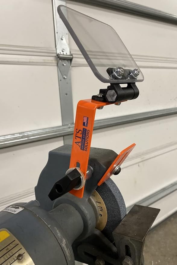 Universal & Baldor Bench Grinder Eye Shields and Eye Shield Mounting Assembly for 6 and 7-inch, Smaller Model, Power Bench Grinders, ATS P/N UGS-1