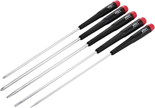 Wiha 26192 5 Piece Precision Slotted and Phillips Screwdriver Set