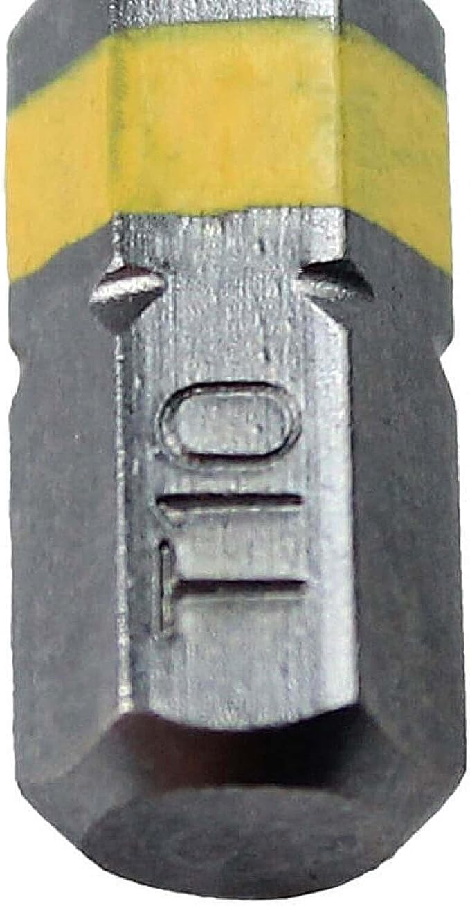 T10 (T-10) Torx/Star Driver Bit - Color Coded 1" Drive Bit for Screws and Fasteners Requiring T-10 Size (50 Count)