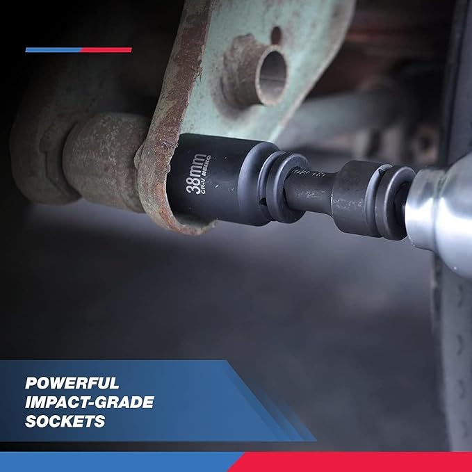 NEIKO 02461A 3/4 Inch Drive Impact Socket Set, SAE 1??to 1-1/2?? 8 PC, Deep/Jumbo Sockets, Chrome Vanadium Cr-V