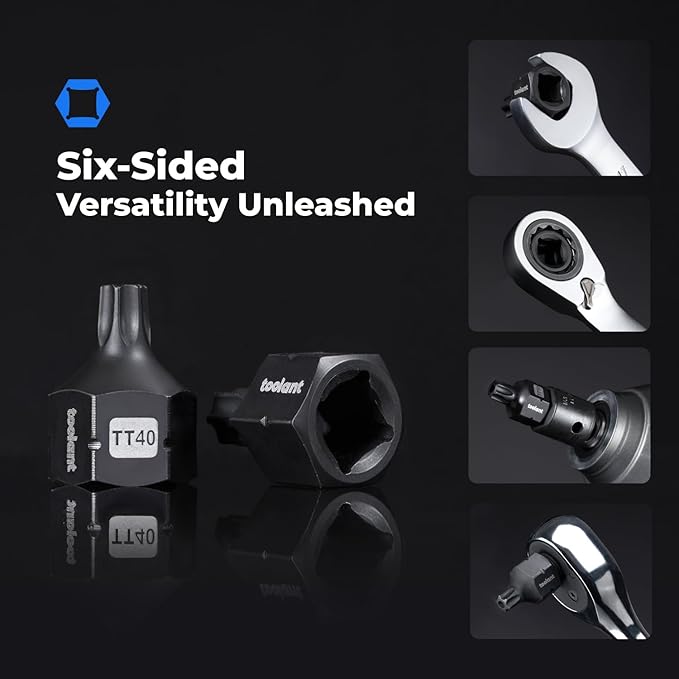 toolant 3/8" drive TT35 impact torx bit socket set 4PCS, Torx Drive, S2 Steel Air Drive Torx Socket set,Impact Grade竊똀nti-Roll Design
