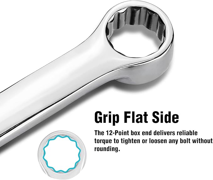 DURATECH 12mm Extra Long Ratcheting Wrench, Metric, CR-V Steel
