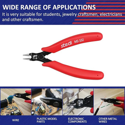 stedi 5.3-inch Model Nipper, with Sharp Double-Edged Blades,Plastic Model Tools,Used for Gundam Plastic Model Repair, Clean Cutting and Precision Cutting, Red