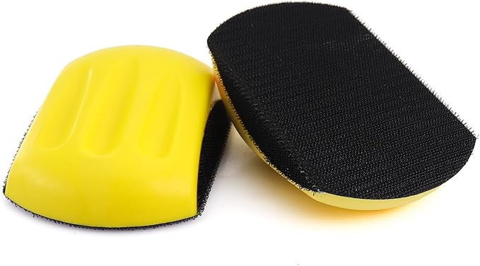 2PC 5" Hand Sanding Block Hook & Loop Backing Pad Sandpaper Holder Hand Grinding Block