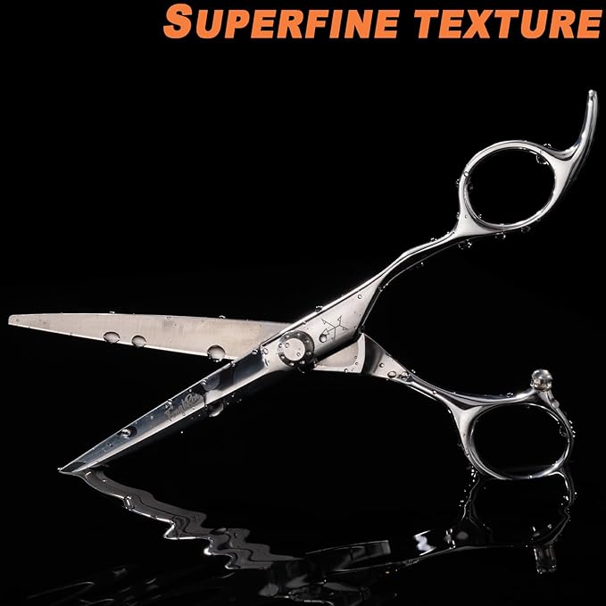 High-end Professional Extremely Very Sharp Barber Hair Cutting Scissors Hairdresser Shears For Hair 5 Inch Haircut Scissor Made Of Stainless Steel Alloy For Hairdressing Salon and Home Use