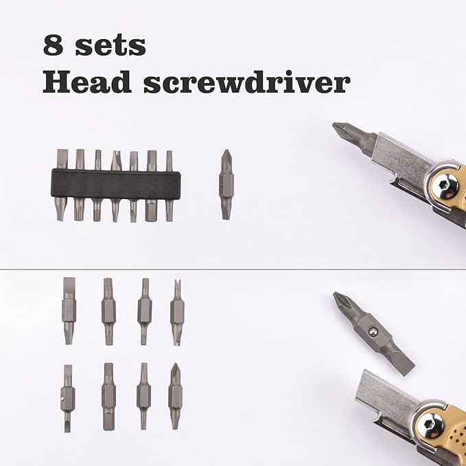 SQT Multitool, Gifts for Men, Foldable & Self-Locking, Professional Multitool for DIY, Outdoor Camping, and Home Repairs... (SQT2048-Glod)