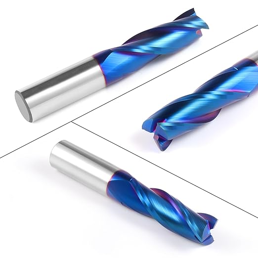 Upcut Spiral Router Bit 3-Flute with 1/2??Shank, 1/2??Cutting Diameter, 1-1/4??Cutting Length, Carbide CNC Router Bits End Mill for Wood Mortises Carving Engraving(3 Inch OVL)