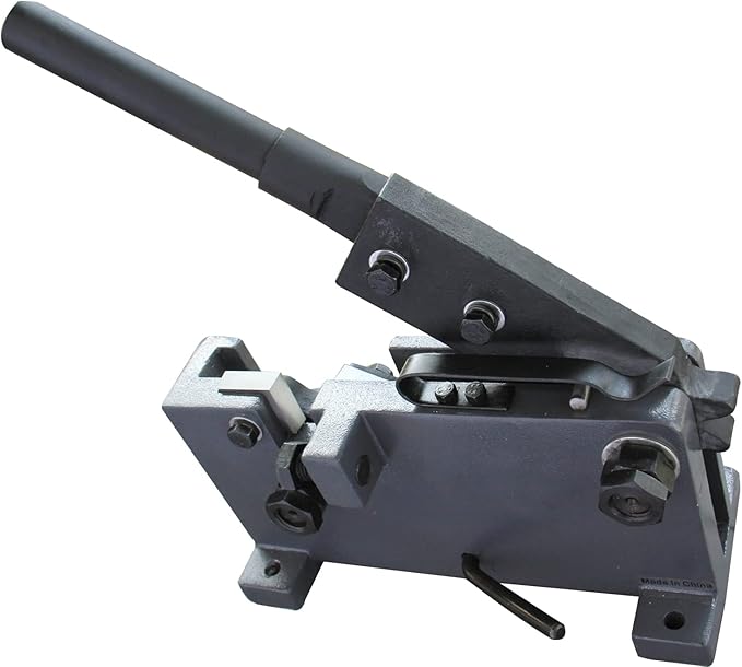 KAKA INDUSTRIAL Manual Sheet Metal Shear | Cuts Round Steel up to 1.1 inch, Rebar, Flat Bar, Square Steel, Rod | Heavy-Duty Benchtop Tool MS-28 for Metalworking, Construction, and DIY Projects