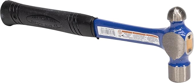 VAUGHAN Ball Pein Hammer, 8 oz, Steel handle, American high carbon steel, R308, VN16171