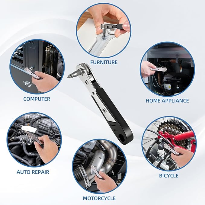 21-in-1 Right Angle Screwdrivers Set, 36-Tooth Mini Ratchet Screwdriver, 90째 Offset for Tight Spaces, Multi-head screwdriver Compact for DIY/Repairs, Gifts for Men