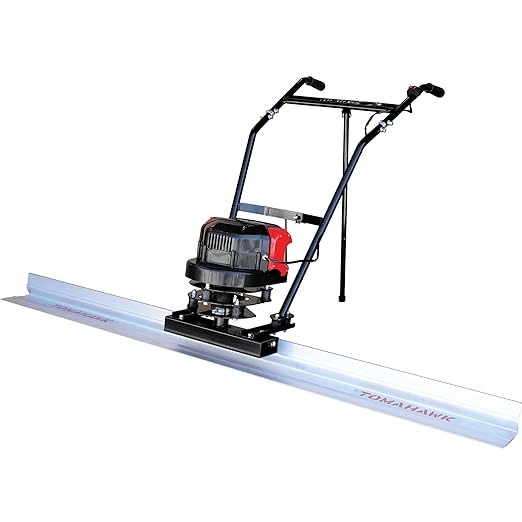 TOMAHAWK Power Screed Battery Powered 36V 5Ah Concrete Finishing Tool with 14ft Aluminum Blade Bull Float Board (14ft Bundle)