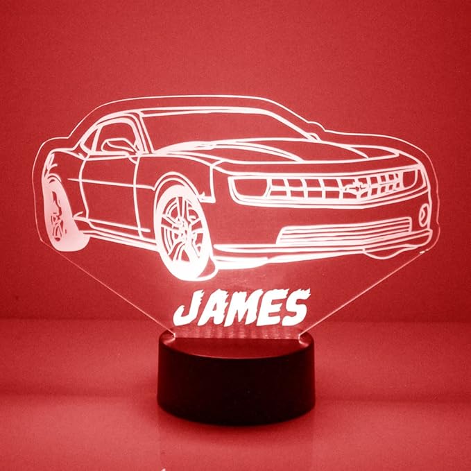 Transportation Custom LED Sign Night Light Lamp with Remote, Light Up Display with Personalized Name or Image, Customized and Made in The USA, Clear Acrylic Design Home Decor with 16 Colors, 4 Modes