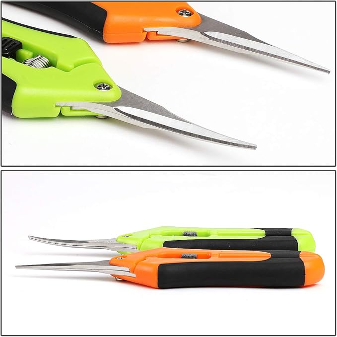 DNA Motoring TOOLS-00114 High Carbon Steel Tin Snip Tool, [Set of 2] 10 Inches Serrated Jaws, Carbon Alloy Steel Tin Snip w/Rubberized Handle, Built-in Thumb Lock