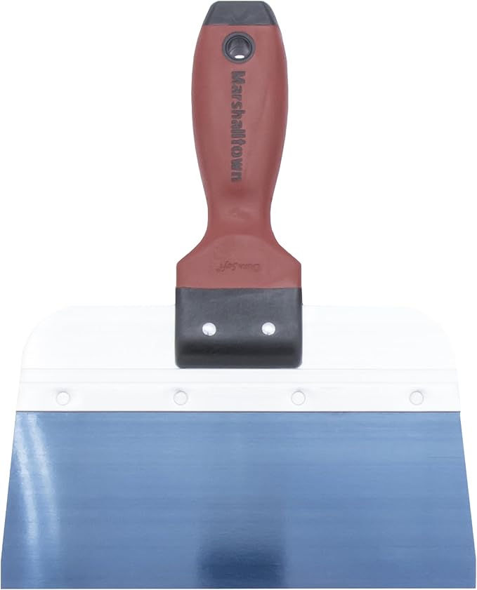 MARSHALLTOWN DuraSoft Taping Knife, 8 Inch Blue Steel Blade, Made in the USA, For Drywall Finishing, 3508D