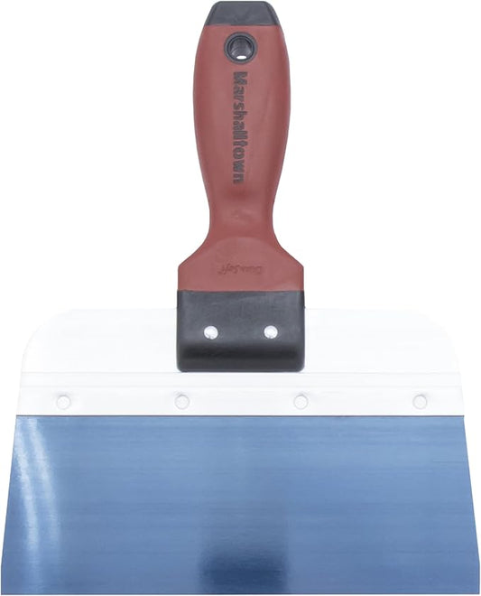 MARSHALLTOWN DuraSoft Taping Knife, 8 Inch Blue Steel Blade, Made in the USA, For Drywall Finishing, 3508D