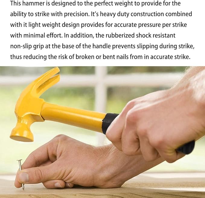Utoolmart 8.8 Ounce Curved Rip Claw with Tubular Steel Handle
