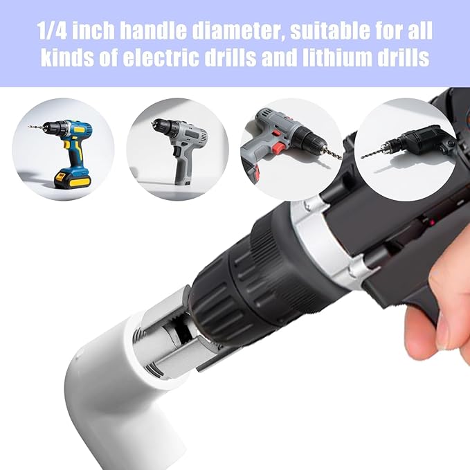 Integrated Internal & External Pipe Threading Tool, Pipe Thread Cutting Tool, Electric Drill Compatible PVC Pipe Threader Kit, Pipe Sizes Rethreading Tool (1/2"+3/4")