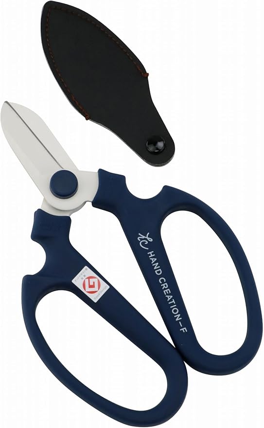 Japanese Florist Scissors ??Professional Ultra Sharp Flower Shears Made in JAPAN for Floral Design & Gardening SAKAGEN HAND CREATION F-170 (Blue)