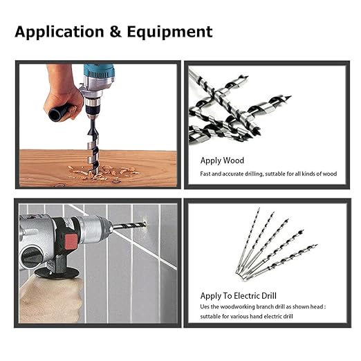 SagaSave 12 * 230mm Wood Auger Drill Bit, Ship Auger Long Drill Bit for Soft and Hard Wood, Plastic, Drywall and Composite Materials, 1Pcs