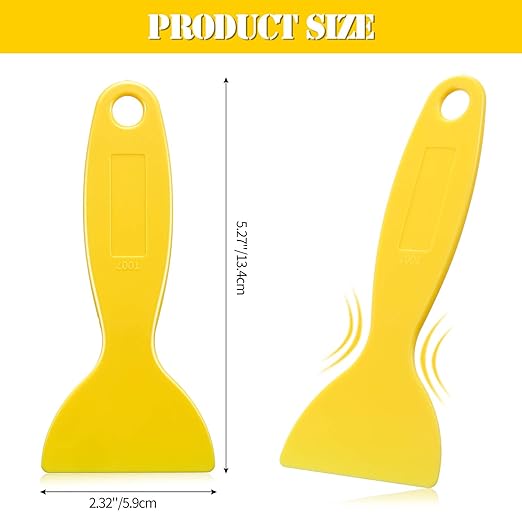 12 Pieces Plastic Spatula Putty Knife, Air Bubble Remover Sticker Installation Tool Flexible Paint Scrapers for 3D Printing Resin Removal Vinyl Film Wrap Cleaner, Spackling, Patching, Decal, Wallpaper