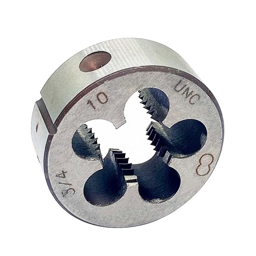 GBJ 3/4"-10 3/4"-14 3/4"-18 HSS Tap and Die Set UNF Machine Thread Tap and UNF Round Thread Die Right Hand (3/4-10 UNC)