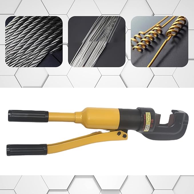 8 Ton 4-16mm Hydraulic Rebar Cutter&Benders Professional Handheld Hydraulic Rebar Cutter w/Box Steel Bolt Chain Cutting Tool for Roll Cages Can Cut Screw Thread Steel (Shear Area Max: 16mm/0.63in)