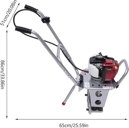 4-Stroke Gas Concrete Vibrating Machine, 900W 35.8CC Commercial Power Screed Vibrating Screed Power Unit Concrete Wet Screed Gasoline Cement Vibrator with 0.65L Fuel Tank for Pavement & Bridge Decks