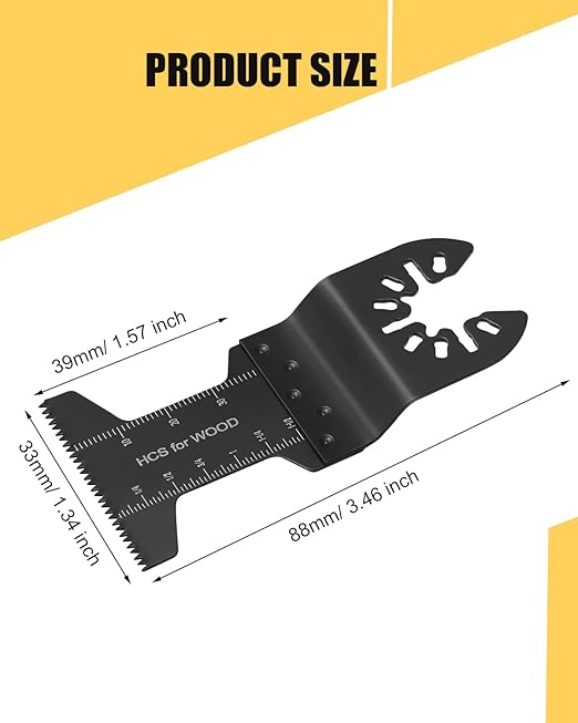 50pcs Oscillating Saw Blades, 2023 Upgrade Efficient Oscillating Tool Blades, Long Lifetime, Quick Release Multi Tool Blades Kits for Plastics, Universal Multitool Blades Wood Fit Almost All Model