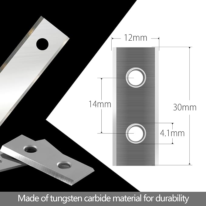 1.18" 30mm Carbide Inserts Scraper Blades for Paint Scraper Hand-Held Scrapers Spiral Helical Planer Cutter Heads and Router Bits