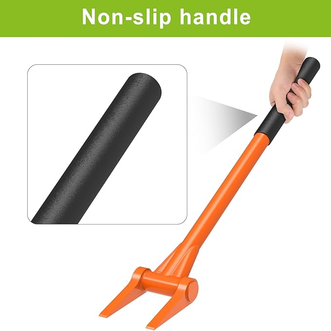 Demolition Tools - 2mm Steel Straight Handle Wrecking Bar for Wood Floors & Drywall Removal - Demo Deck Board Removal Tool for Contractors, Restoration, 28'' Rounded Handle for Tight Spaces