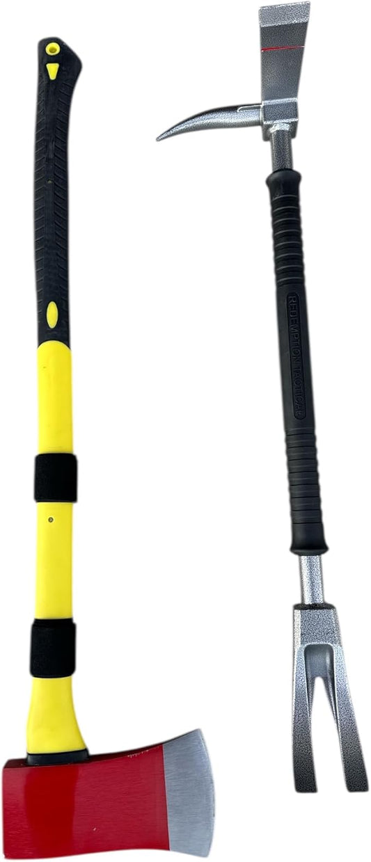 Redemption Tactical Multi-Purpose Pry Bar and Wedge Utility Tool ??Heavy Duty Hand Tool for Camping, Outdoor, and Emergency Use (30 Inch, Breaching Irons)