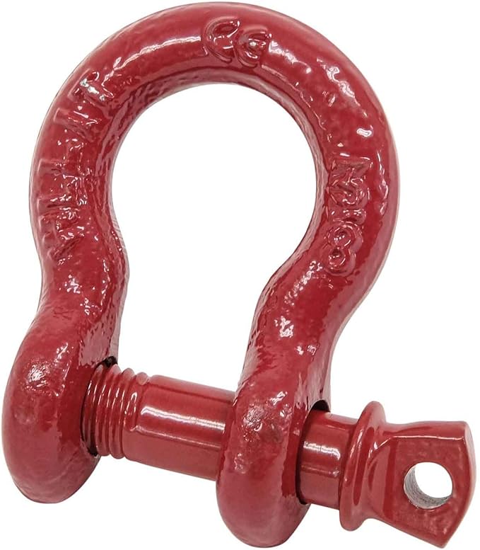 Mytee Products 3/8" Anchor Shackle Forged Carbon Steel w/Alloy Screw Pin WLL # 1.0 Ton (2,000 Lbs.) | Double Rust Protection Heavy Duty D Ring Shackle for Towing, Rigging & Vehicle Recovery (10 Pack)
