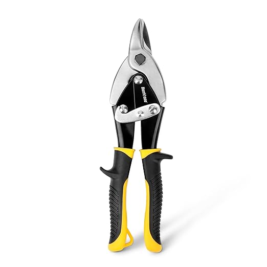 HURRICANE Bulldog Aviation Tin Snips, 9-1/2 Inch. Straight Cut Bulldog Metal Cutters, Bulldog Cut Aviation Snips, Sheet Metal Shears, for HVAC & DIY Projects