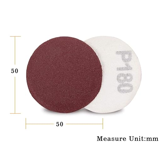 SPEEDWOX 100pc 2 inch Sanding Discs Hook and Loop Sandpaper 180 Grit Sander Disc Sanding for Sanders Drill Grinder Rotary Tools Attachment Woodworking Wood Auto, No Hole