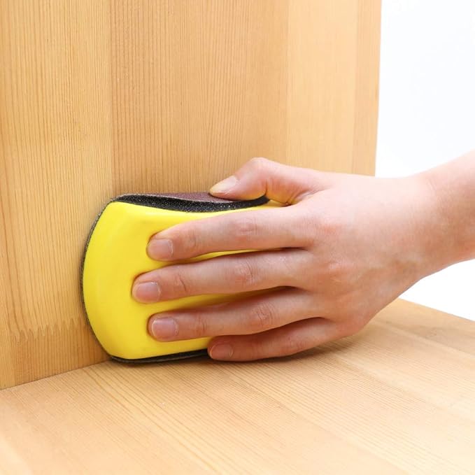 5 Inch Hand Sanding Block, Hook and Loop Mouse Backing Plate for 5-inch Sanding Disc Sandpaper, Ideal For Wood Furniture Restoration Home Arts and Crafts