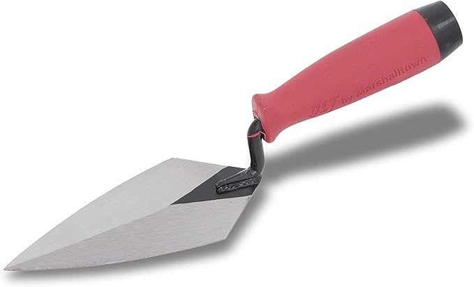 MARSHALLTOWN QLT Pointing Trowel, 7 x 3 Cement and Mortar Finishing tool, Soft Grip, PTSG73